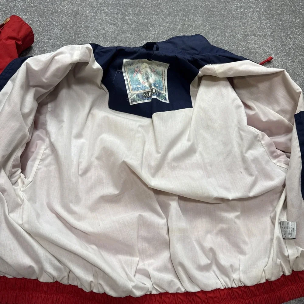 Vintage Large Hoosier Corvette Coat Indianapolis Motor Speedway Red Embroidered